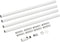 MECCANIXITY Threaded Extension Rod, 9.8" Lamp Pipe with Connector Light Fixture Parts