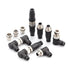 5Pcs M12 5 Pin Male Connector, A Code Unshielded Industrial Circular Connector for Electric Bicycles