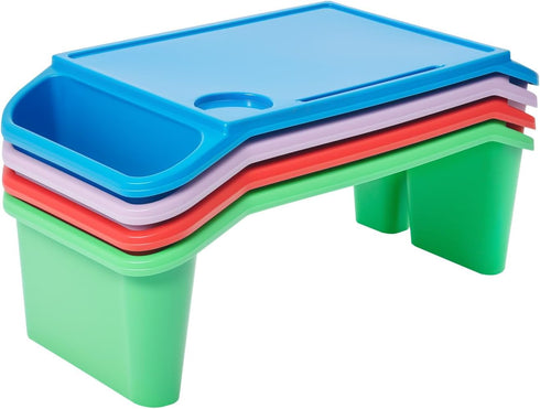 YUASDUU 4PCS Kids Lap Desk Tray, Kids Trays for Eating Plastic Breakfast Laptop