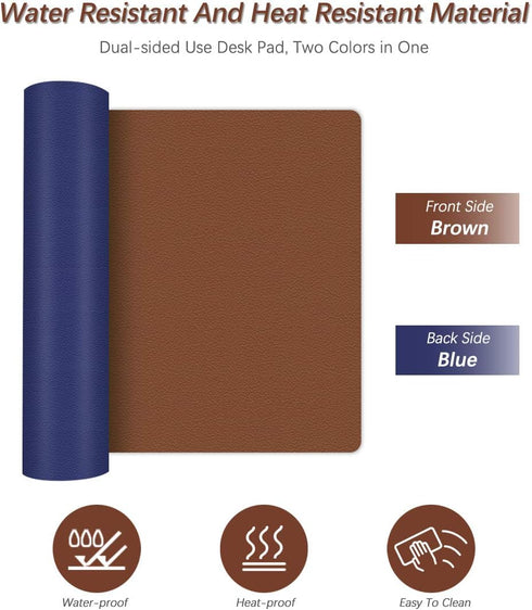Home & Kitchen's Stars 16" 32" Inch Office Desk Mat Pad Table Protector X PU Leather Desk Blotters on Top of Desks