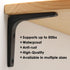SAYAYO Black Shelf Bracket, 4 x 4 Inch Heavy Duty Iron Bracket, 6 PCS Hanging Angle Brackets Shelf Support