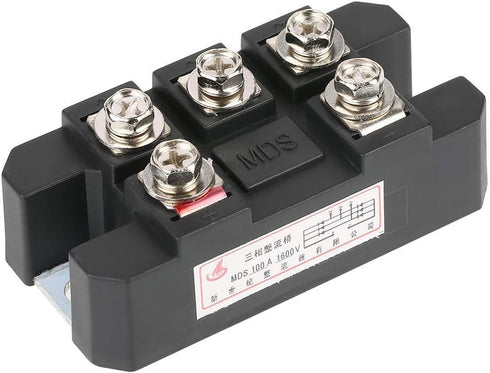 High Power 100A 1600V Three Phase Diode Bridge Rectifier, MDS100A Black