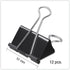 Universal Binder Clips with Storage Tub, Large, Black/Silver, 12/Pack