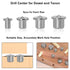 24PCS Dowel Centering Pins for Woodworking - Steel Drill Center for Dowel and Tenon Transfer (1/4", 5/16", 3/8", 1/2")