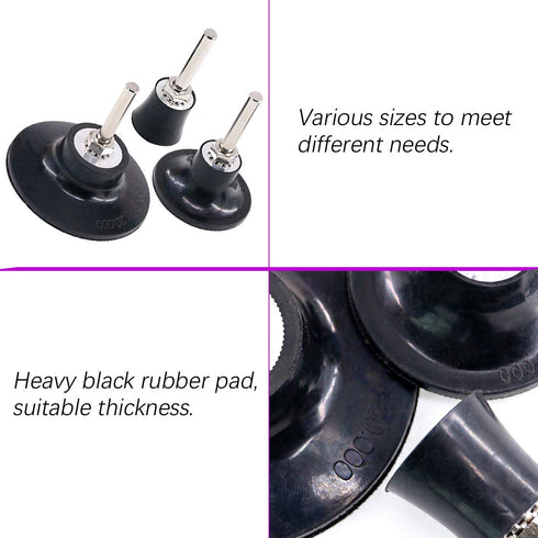 Swpeet 5 Pack 1" 2" 3" 1/4" Disc Pad Holder Kit, Universal Quick Roll On and Lock Quick Change Adapter Replacement