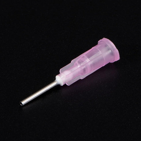uxcell Industrial Blunt Tip Dispensing Needle with Luer Lock, 18G 1/2", 40 Pcs Pink for Liquid Glue Gun