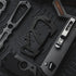 KeyUnity KS00BK Carabiner Clip Multitool - Stainless Steel 7 Tools in 1 | Quick Release Clasp | Wrench | Screwdrivers |