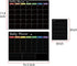 Hivillexun Magnetic Black Dry Erase Calendar White Board Set (3-Pack) for Home & Office, Includes 8 Markers