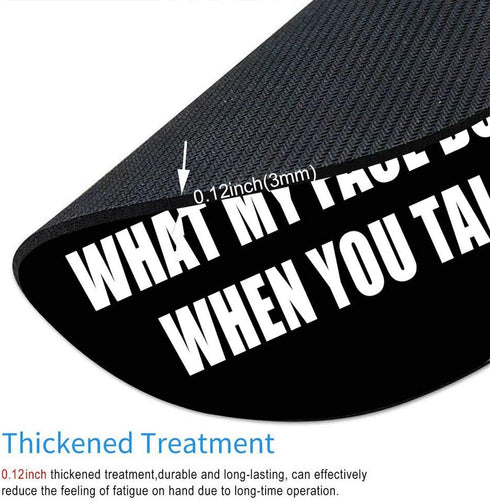 Funny Round Mouse Pad, "I Can Not Be Held Responsible for What My Face Does," Thick Mouse Pad 7.9 x 7.9 Inch