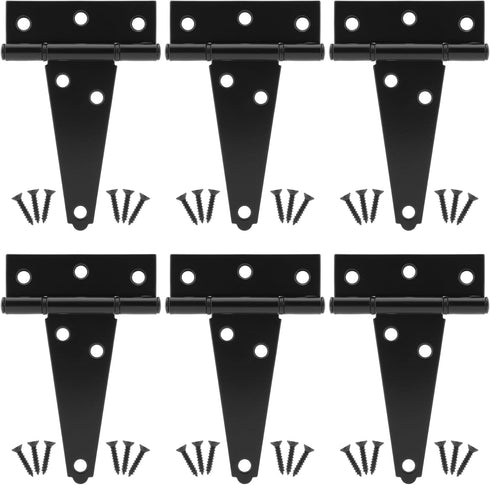HILLMASTER 4 Inch T-Strap Hinges Heavy Duty Shed Door Hinges Gate Strap Hinges