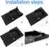HUA JIE A4 Storage File Boxes, Foldable Plastic Archives Cases, Large Capacity, Thickened to 5.8cm, Black (Pack of 4)
