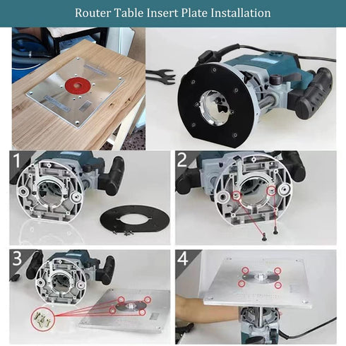 SSEHCWAN 2 300 235 9.5mm Router Table Insert Plate Aluminum Router Plate for Woodworking Router Table Mounting Plate