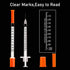 1ml Syringe with Needle, 1cc 30G 1/2 Inch, Individually Wrapped, Pack of 100