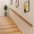 ALDEPO 30-600Cm Non-Slip,300Cm/119In Grab Bars Handrail Wooden - Complete Kit, Corridor Non-Slip Stair Railings Support