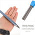 SEWACC Metal Mechanical Pencils Set, 5.6mm Retractable Writing Pencils with 4 Tubes of Refills