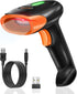 KUIIYER Wireless Barcode Scanner, 2D QR 1D Bar Code Scanners Handheld Barcode Reader