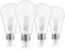 LED Light Bulbs, 100 Watt Equivalent A19, 13W 5000K Daylight White, 1500 Lumens, 4-Pack