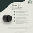 EVI Stainless Steel Door Stoppers | Adhesive and Screw Fastening Door Handle Stopper, Black, 1.1 x 1.1 Inch