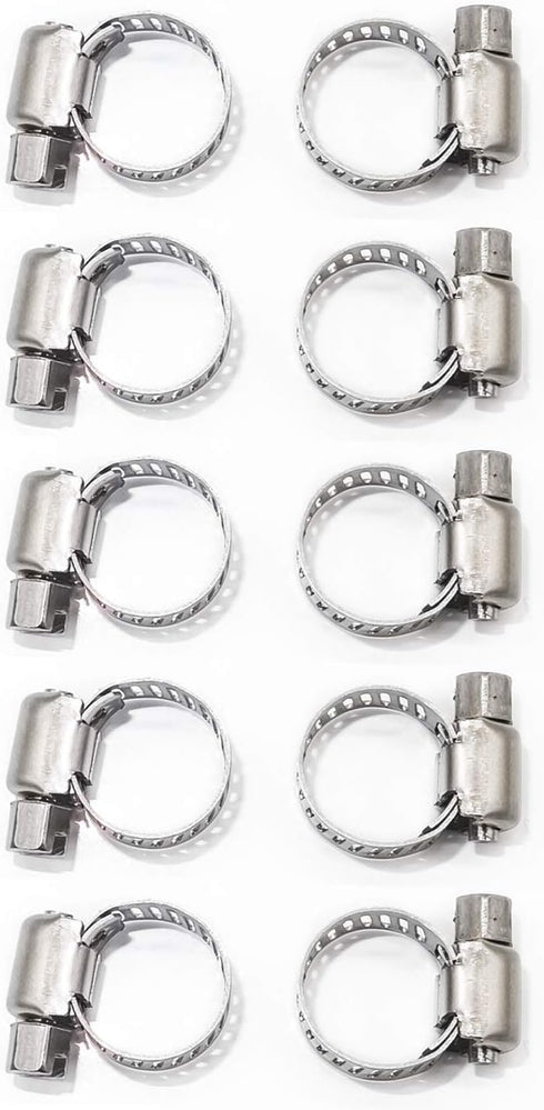 Adjustable Stainless Steel Worm Gear Hose Clamps, 6-12mm