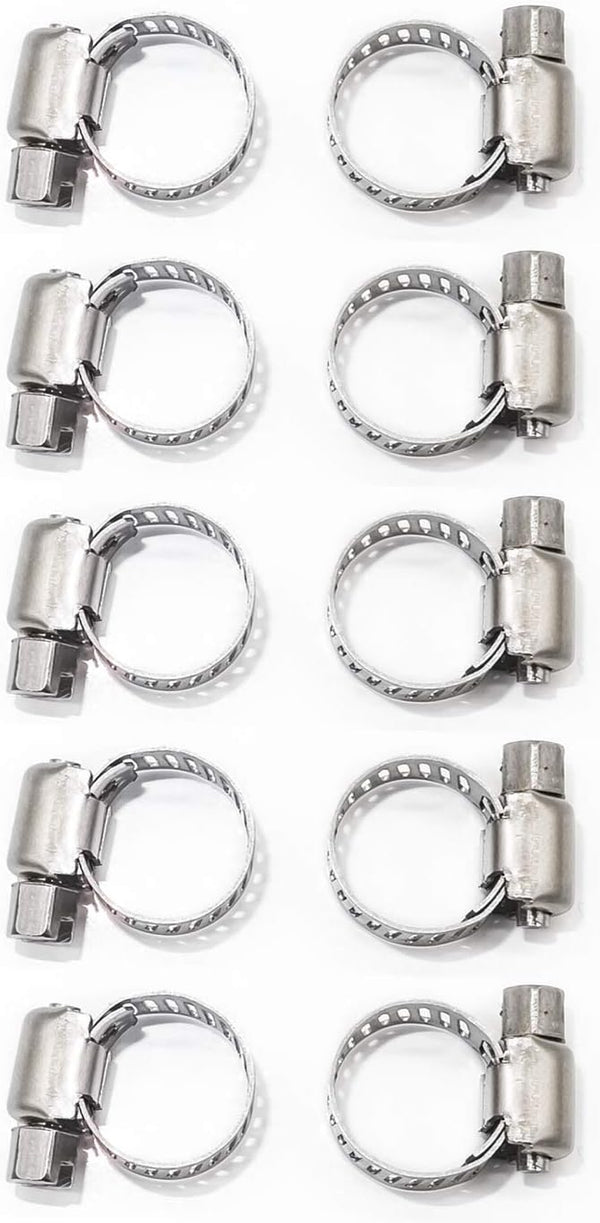 Adjustable Stainless Steel Worm Gear Hose Clamps, 6-12mm