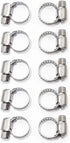 Adjustable Stainless Steel Worm Gear Hose Clamps, 6-12mm