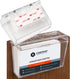 Wall Mounted Acrylic Business Card Holder with Cover, Hinged Lid, Outdoor, Fits 60, Clear