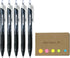 Jetstream Retractable Ballpoint Pen, Bold Point 1.0mm, Black Ink, 5-Pack with Sticky Notes Value Set