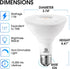 PAR30 4-Pack Bulb, 850LM, 2700K E26 Bulb Energetic Dusk to Dawn LED Outdoor Flood Light Soft White, Base, Automatic