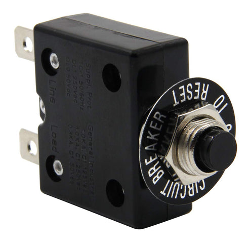 125-250V AC 50V DC Push Button L1 Series Manual Reset Thermal Circuit Breaker 10A