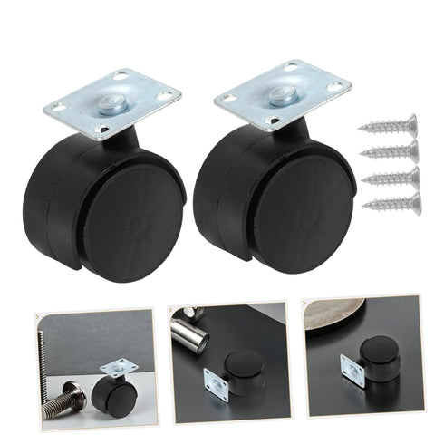 4pcs PRETYZOOM Furniture Casters Kit Rolling Wheels for Moving Heavy Furniture Table Sofa Bedside Cabinet Silent Easy