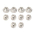 uxcell 10Pcs Knurled Thumb Nuts, Iron Round Knobs Fasteners M3x0.5mm for 3D Printer Parts, Silver Tone