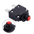 13 Amps Thermal Circuit Breakers 125/250V AC 32V DC Push Button Manual Reset Overload Protector Switch 13A 2 Pack with Transparent cover