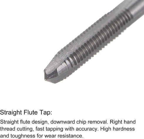 uxcell 5-40 UNC Thread Tap and 2.6mm Twist Drill Bit Set, Titanium Plated High Speed Steel for Machine Threading