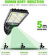 POAHUDT 1200W LED Solar Flood Light Motion Sensor Security Wall Street Yard Outdoor Lamp