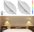 DEXULESA Motion Sensor Wall Light with Remote Control, 10 RGB and 3 Colors