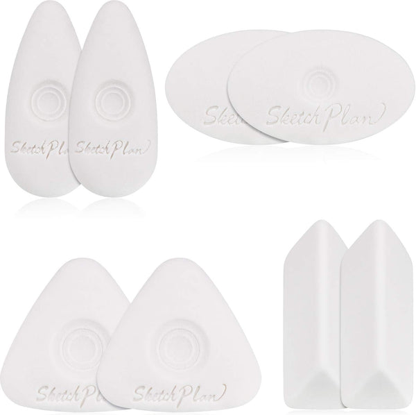 Outus Cube Erasers with Grip, Different Shape Vinyl White Eraser for Art Drawing, Writing, Sketching (8)
