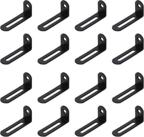 uxcell 30Pcs Adjustable L-Shape Corner Brace, 0.9" x 2.1" x 0.6" Metal