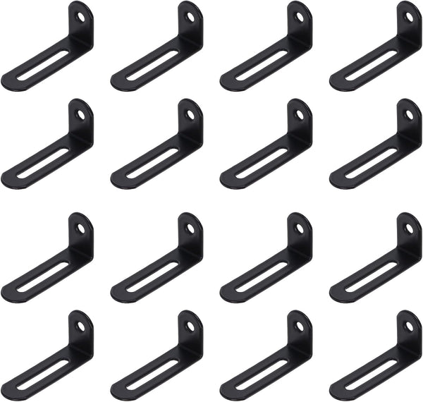 uxcell 30Pcs Adjustable L-Shape Corner Brace, 0.9" x 2.1" x 0.6" Metal