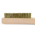 Heavy Duty Brass Brush Set 2Pcs, MAXMAN Brass Wire Brush, Metal Brush for Cleaning Rust with 10" Curved Beechwood Handle