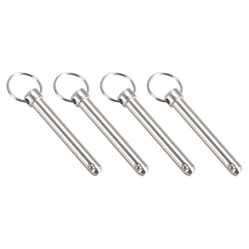 Quick Release Pins, 4Pcs Carbon Steel Pull Pin (10mmx70mm) for Shipbuilding and Boat Top