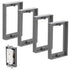 4pcs 1/2 Inch Single Gang Outlet Box Extender, Electrical Outlet Extender for Electrical Box and Switches (Gray)