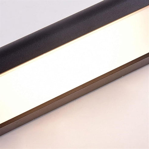 LXCLCYM IP65 Bathroom(3000K,Small) Waterproof Wall Light LED Outdoor Sconce Lighting Fixture, Matte Black Aluminium