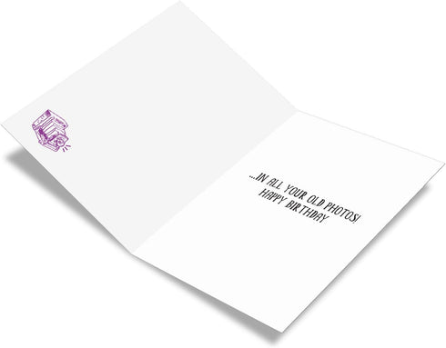 NobleWorks Funny Happy Birthday Card with Envelope, Congrats Greeting Card, Birthday Fun