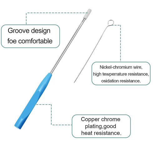 2 Pieces Inoculation Loop Mycology Reusable Inoculation Loop with 90 Replaceable Nichrome Needle Tip Inoculation Rings Inoculation Rod for Lab