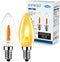 ANWIO Flicker Flame Light Bulbs 1.5W=3W, NonDimmable Flame Tip 1800K Warm Light