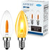 ANWIO Flicker Flame Light Bulbs 1.5W=3W, NonDimmable Flame Tip 1800K Warm Light