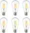 Dimmable Vintage Edison LED Bulb, Antique 40W Equivalent, E26 Light Bulb, 400 Lumens Warm White 2700K, Pack of 6