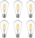 Dimmable Vintage Edison LED Bulb, Antique 40W Equivalent, E26 Light Bulb, 400 Lumens Warm White 2700K, Pack of 6