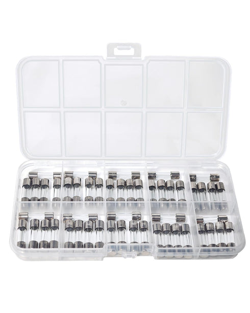 Riseuvo 50 PCS Fast-Acting Glass Fuses - 5 x 20 mm (0.2