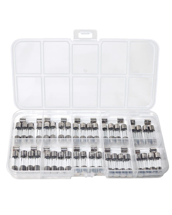 Riseuvo 50 PCS Fast-Acting Glass Fuses - 5 x 20 mm (0.2